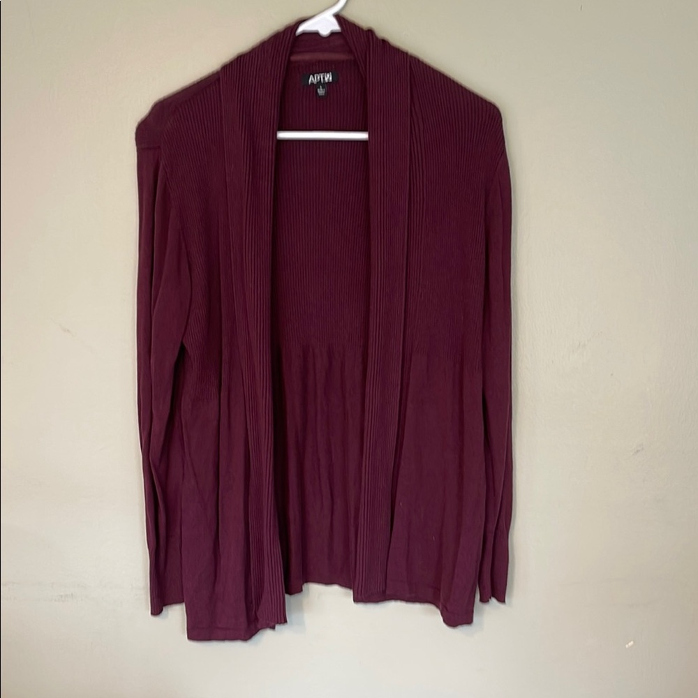 Apt. 9 Women's Burgundy Cardigan Sweater